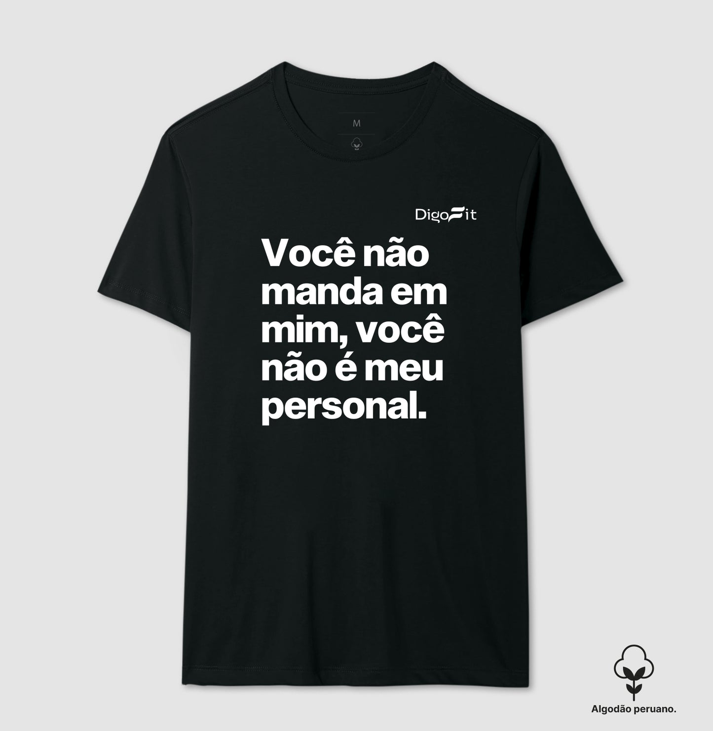 CAMISETA ALGODÃO PERUANO ACADEMIA VOCÊ NÃO É MEU PERSONAL