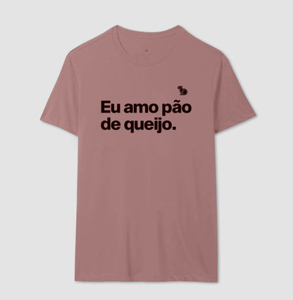 CAMISETA CASAL EU AMO PÃO DE QUEIJO