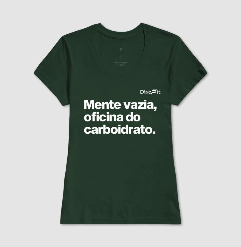 CAMISETA ACADEMIA MENTE VAZIA OFICINA DO CARBOIDRATO