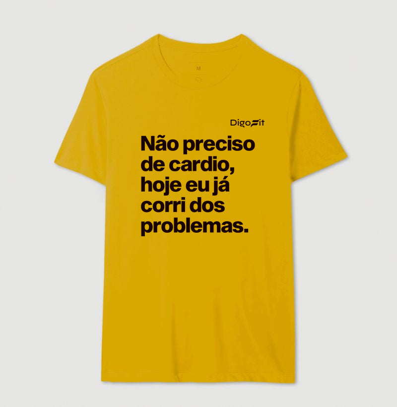 CAMISETA ACADEMIA HOJE EU CORRI DOS PROBLEMAS