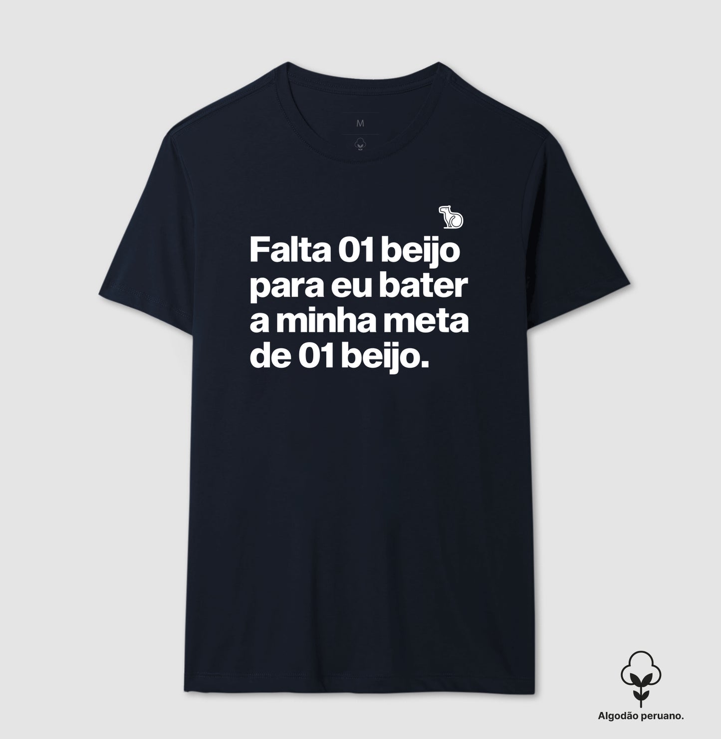 CAMISETA PRIME CARNAVAL FALTA UM BEIJO PARA BATER MINHA META