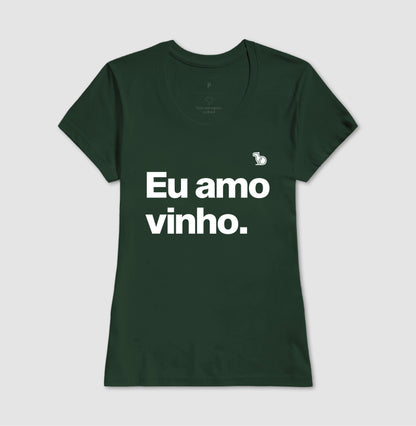 CAMISETA CASAL EU AMO VINHO