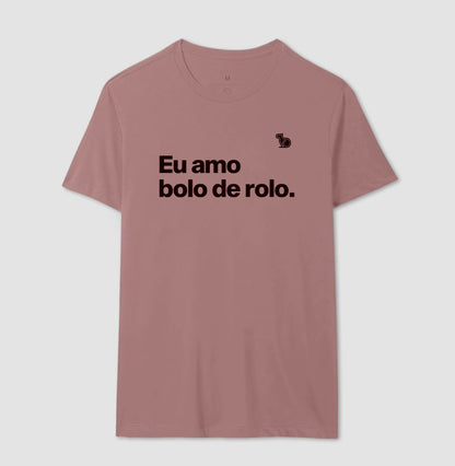 CAMISETA CASAL EU AMO BOLO DE ROLO
