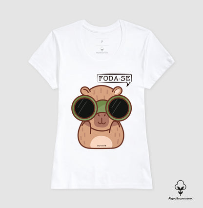CAMISETA ALGODÃO PERUANO CAPIVARA ESTRESSADA