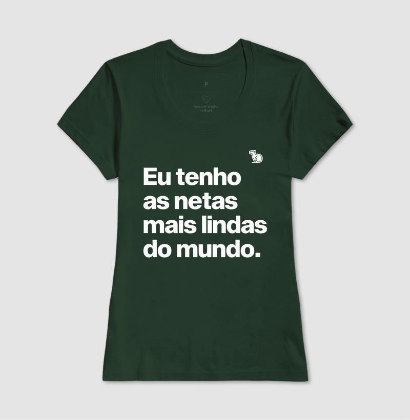 CAMISETA EU TENHO NETAS LINDAS
