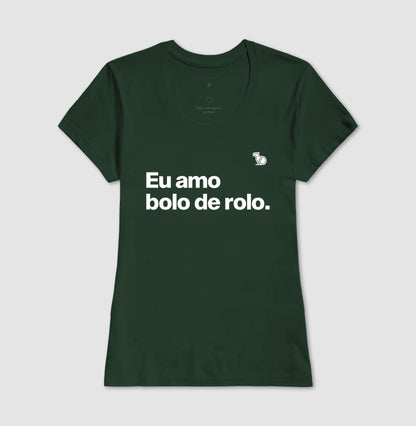 CAMISETA CASAL EU AMO BOLO DE ROLO