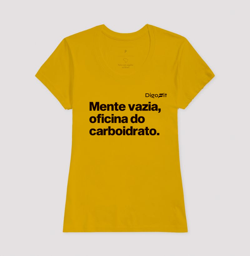 CAMISETA ACADEMIA MENTE VAZIA OFICINA DO CARBOIDRATO