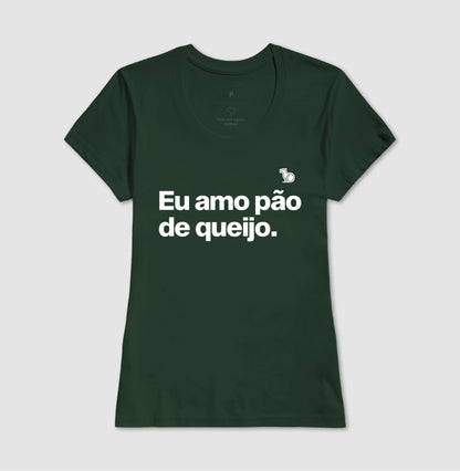 CAMISETA CASAL EU AMO PÃO DE QUEIJO