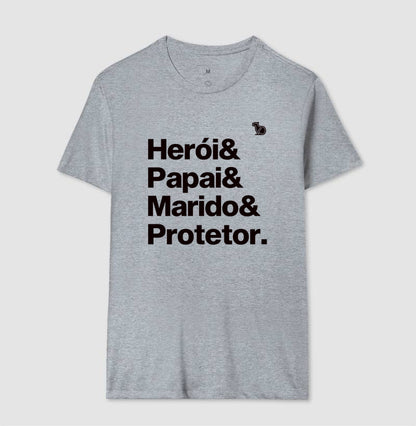 CAMISETA HERÓI PAPAI MARIDO E PROTETOR