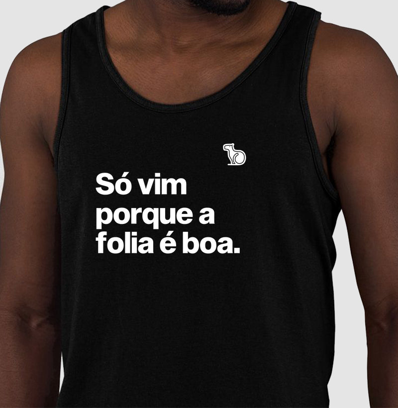 KIT CAMISETAS CASAL CARNAVAL SÓ VIM PORQUE A FOLIA É BOA