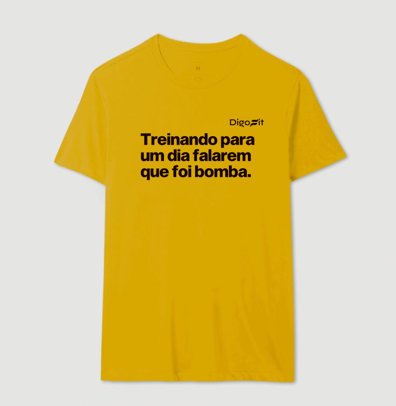CAMISETA ACADEMIA TREINANDO PARA FALAREM QUE FOI BOMBA