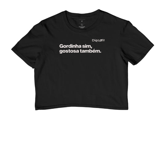 CROPPED ACADEMIA GORDINHA SIM GOSTOSA TAMBÉM