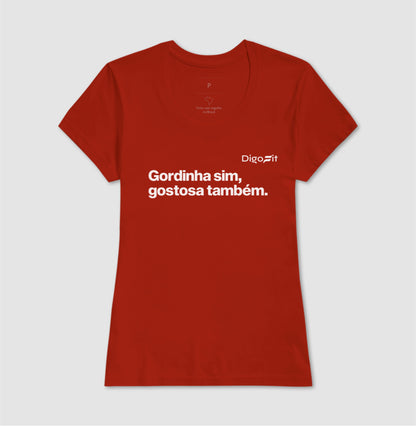 CAMISETA ACADEMIA GORDINHA SIM GOSTOSA TAMBÉM
