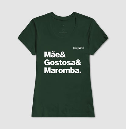 CAMISETA ACADEMIA MÃE GOSTOSA E MAROMBA