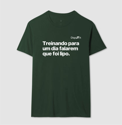 CAMISETA ACADEMIA TREINANDO PARA DIZEREM QUE FOI LIPO