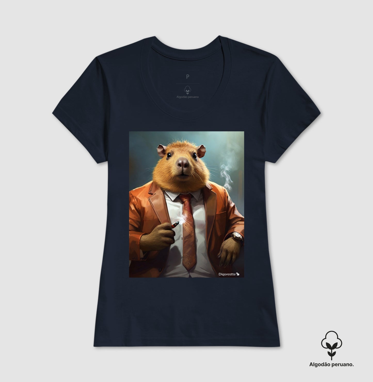 CAMISETA ALGODÃO PERUANO CAPY CORLEONE