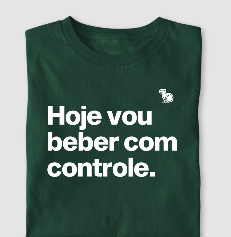 KIT CAMISETAS CASAL CARNAVAL HOJE VOU BEBER COM CONTROLE