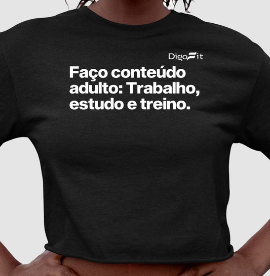 CROPPED ACADEMIA EU FAÇO CONTEÚDO ADULTO