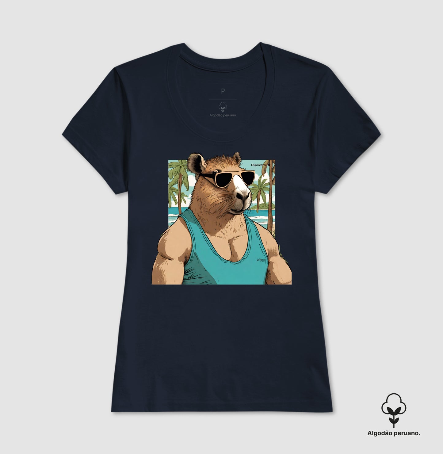 CAMISETA ALGODÃO PERUANO CAPYBARA SUN