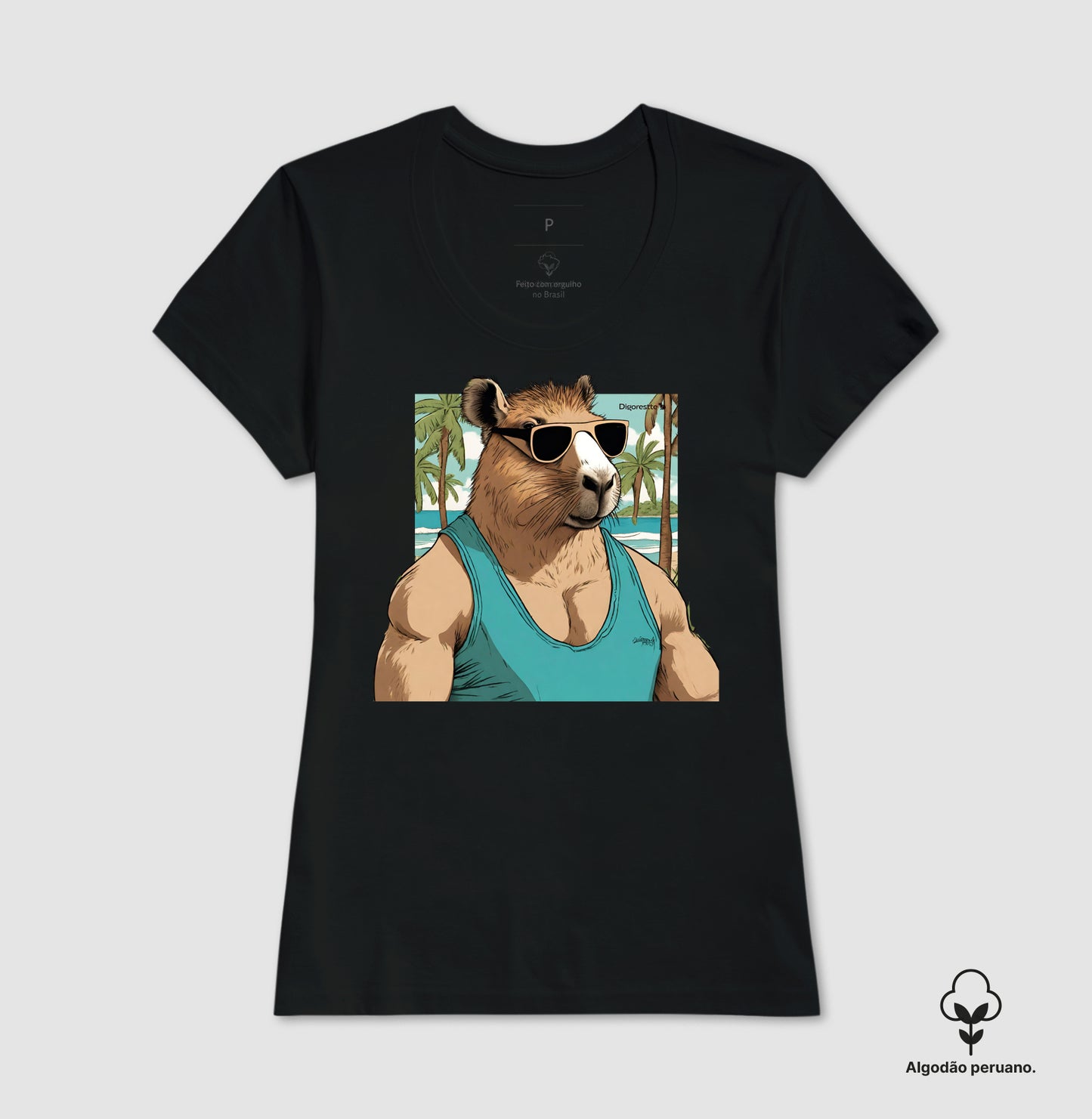 CAMISETA ALGODÃO PERUANO CAPYBARA SUN