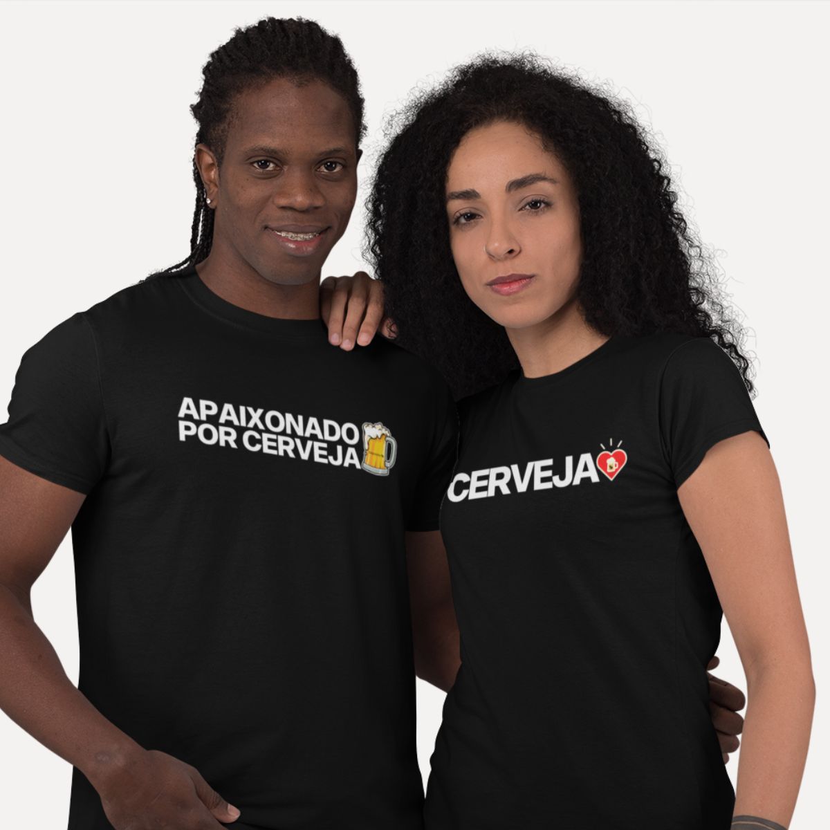 KIT CAMISETAS CASAL APAIXONADOS POR CERVEJA