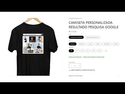 Vídeo explicativo de como personalizar sua camiseta.