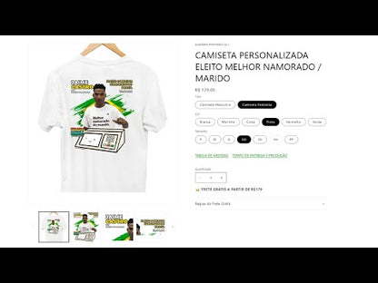 Vídeo explicativo de como personalizar sua camiseta.